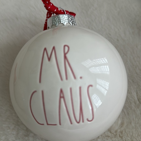 Rae Dunn “MR. AND MRS. CLAUS” Christmas Ornaments - Picture 7 of 9